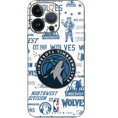NBA Minnesota Timberwolves Historic Blast iPhone 14 Pro Skin